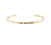 MantraBand I Am Enough Gold Bangle